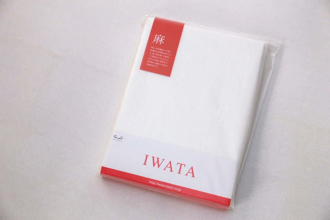 新品未使用IWATA 麻 敷き布団カバー 170x250cm ホワイト